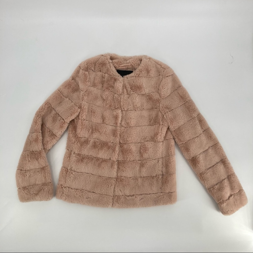 Andrew Marc Marc New York Icy Pink Faux Fur Coat